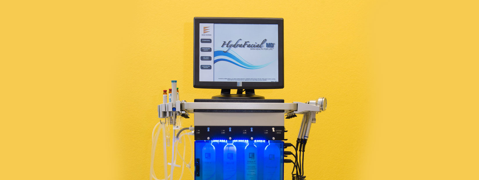 Dieses Bild zeigt die Behandlungsinstrumente HydraFacial MD.